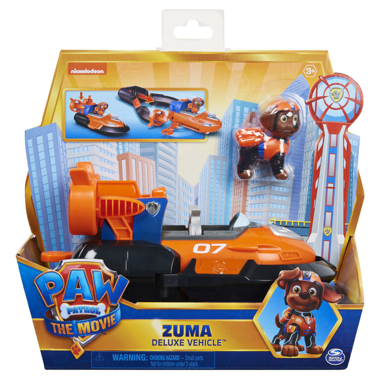 PAW Patrol, Zuma's Deluxe Movie Toy Car with Collectible Action Figure | Toys R Us Canada