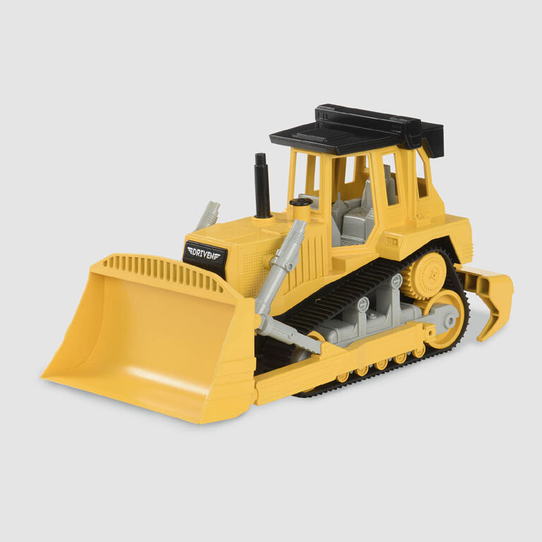 Driven, Midrange Bulldozer, Medium Yellow Toy Construction Vehicle
