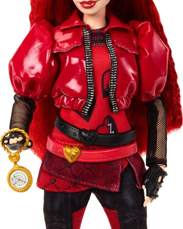 Disney Descendants: The Rise of Red Red Poupée fille de la Reine de Coeur avec vêtements et accessoire montre à gousset inspirés du film