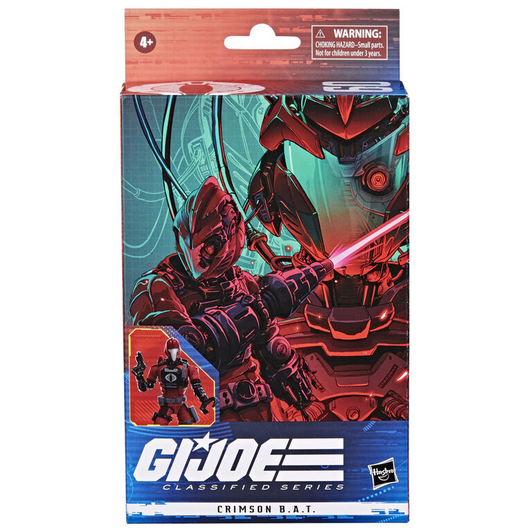 G.I. Joe Classified Series CRIMSON B.A.T. Action Figure 60 Collectible Toy, Multiple Accessories, Custom Package Art
