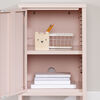 Dylane Metal 1-Door Nightstand Pale Pink