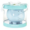 Pearhead Ceramic Piggy Bank - Blue - English Edition