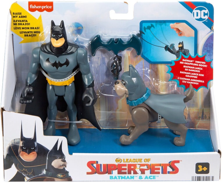 Fisher-Price DC League of Super-Pets Batman and Ace Figure Set 