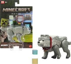 Minecraft  Figurine articulée de 8,25cm et access.  Dennis le loup