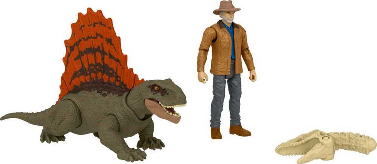 Jurassic World Human and Dino Pack Dr Alan Grant and Dimetrodon