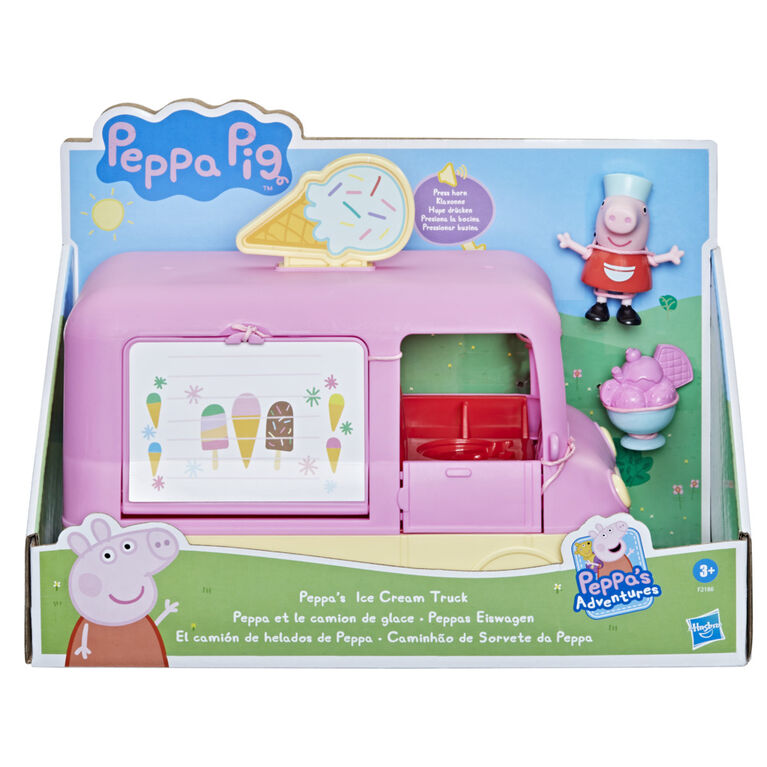 Peppa Pig Peppa's Adventures Peppa's Ice Cream Truck Vehicle Preschool Toy - English Edition - R Exclusive