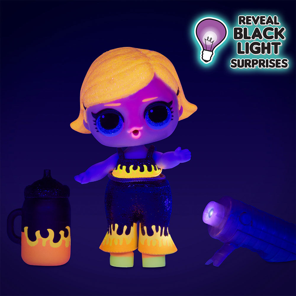 purple glitter lol doll