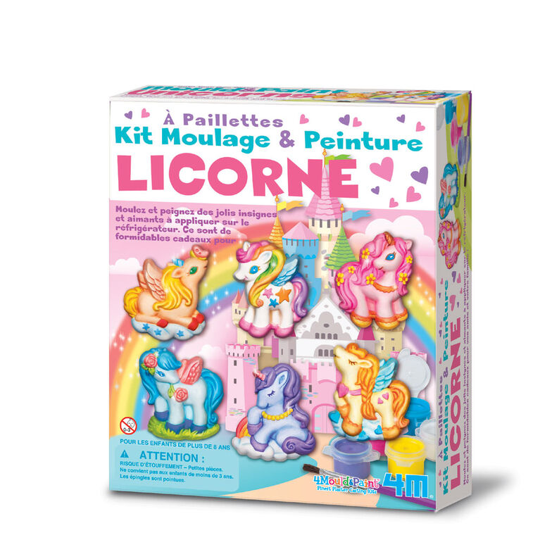 4M Mould & Paint Unicorns - French Edition