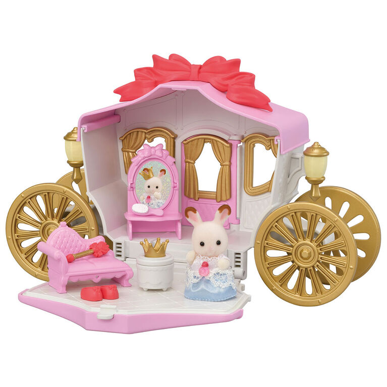 Carrosse royal de Calico Critters, ensemble de jeu pour maison de poupée avec véhicule et accessoires