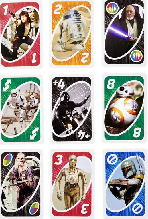 UNO Star Wars Matching Card Game Featuring 112 Cards