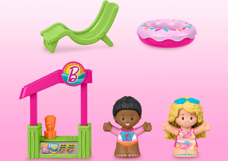Fisher-Price-Coffret Maison de plage Barbie Little People-2figurines