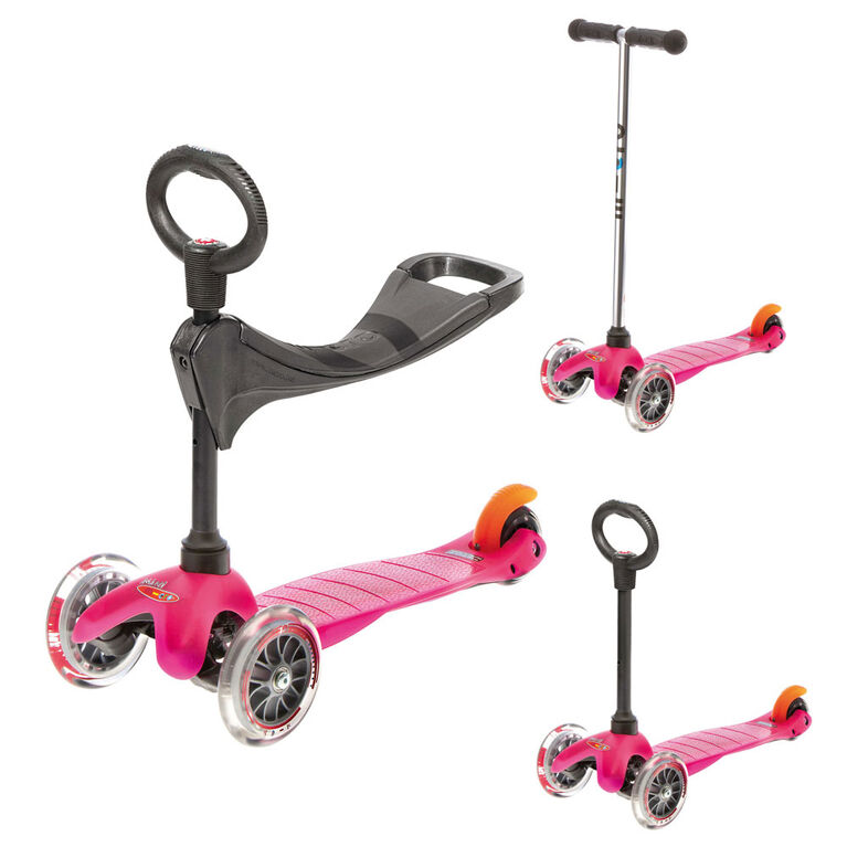 Trottinettes Micro - Mini Micro 3-En-1 Trottinette Classique - Rose