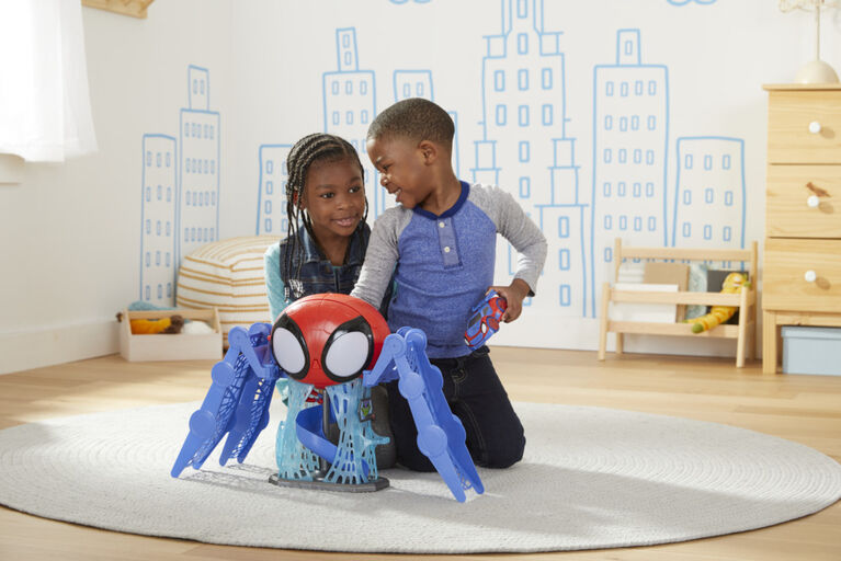 Marvel Spidey and His Amazing Friends Web-Quarters Playset With Lights and Sounds - English Edition