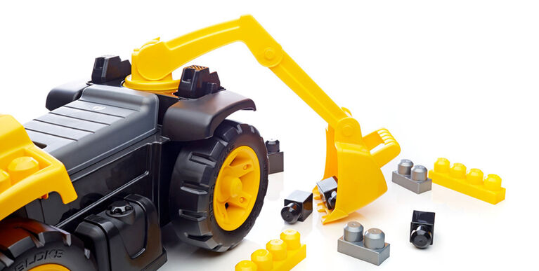 Mega Bloks - Véhicule porteur CAT avec excavatrice