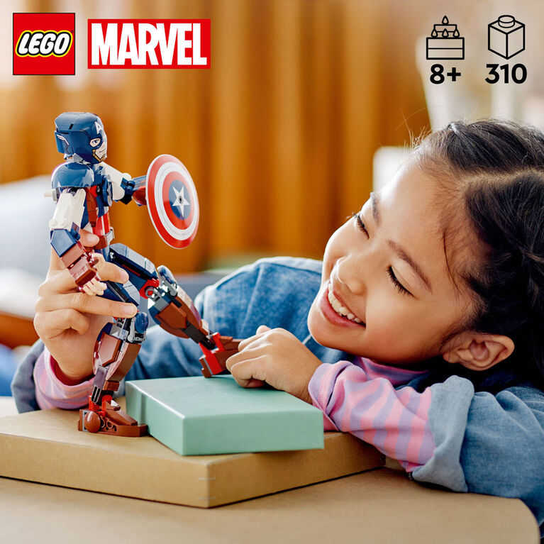LEGO Marvel La figurine à construire de Capitaine America 76258 Ensemble de jeu de construction (310 pièces)