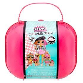 Famille exclusive LOL Surprise OMG Neon Q.T.- poup&eacute;e-mannequin de s&eacute;rie limit&eacute;e, poup&eacute;es et animal avec 45+ surprises - Notre exclusivit&eacute;