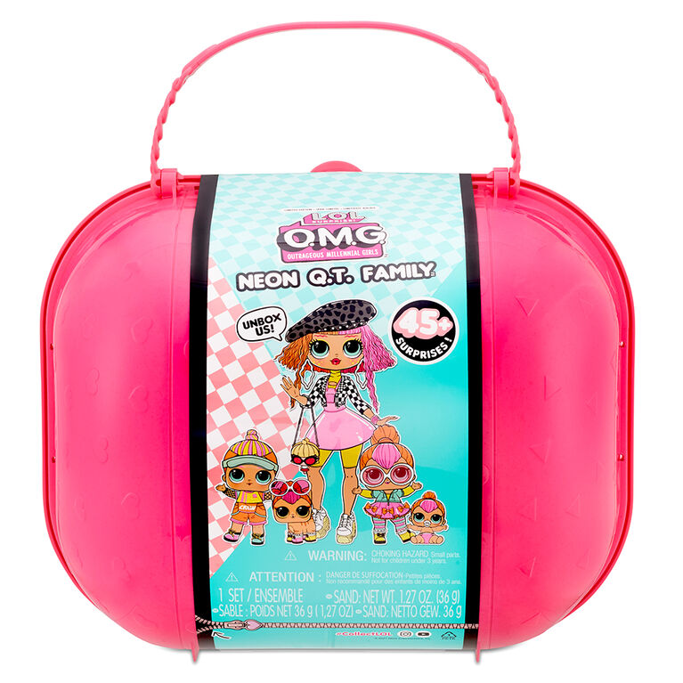 LOL Surprise Exclusive OMG Neon Q.T. Family - Limited Edition Fashion Doll, Dolls and Pet with 45+ Surprises - R Exclusive