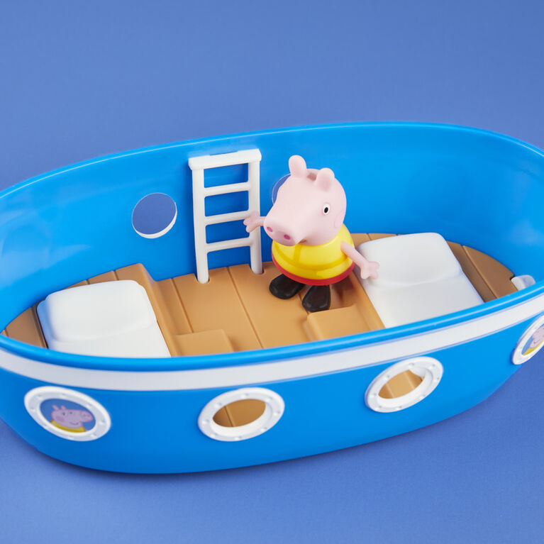 Peppa Pig Peppa's Adventures Grandpa Pig's Cabin Boat Vehicle Preschool Toy