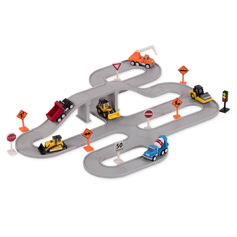 Driven, Construction Crew, Toy Construction Set with Miniature Vehicles