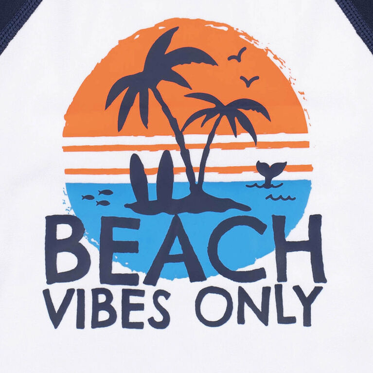 Gerber - 2-Piece Baby & Toddler Vacation Vibes Rash Guard & Swim Trunks Set - 4T