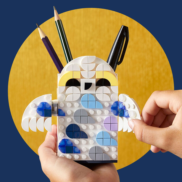 LEGO DOTS Hedwig Pencil Holder 41809 DIY Craft Kit (518 Pieces)