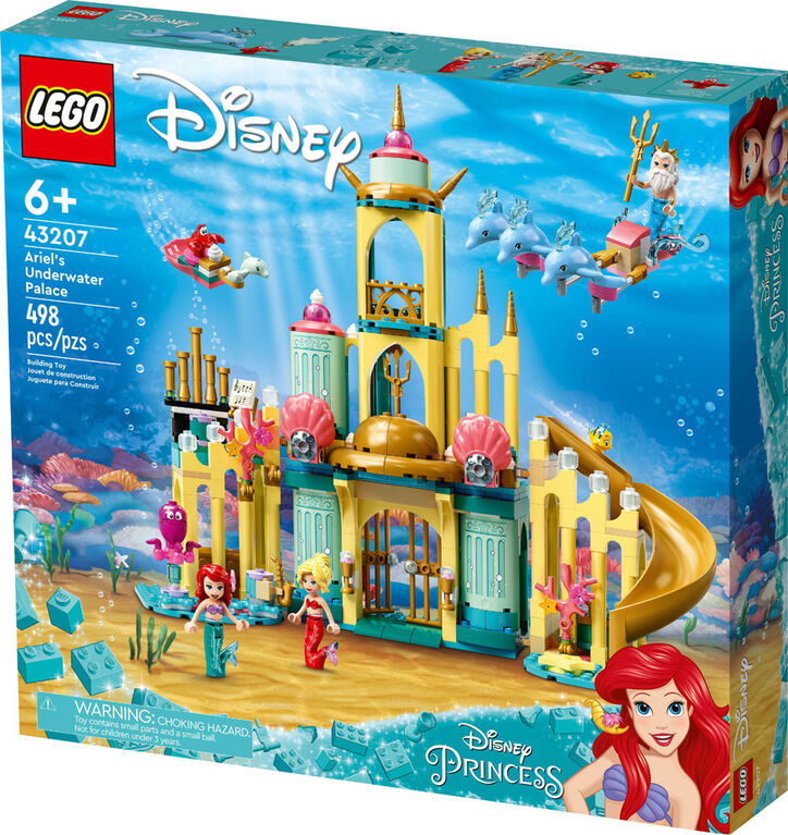 LEGO  Disney Le palais sous-marin d'Ariel 43207 Ensemble de construction (498 pièces)