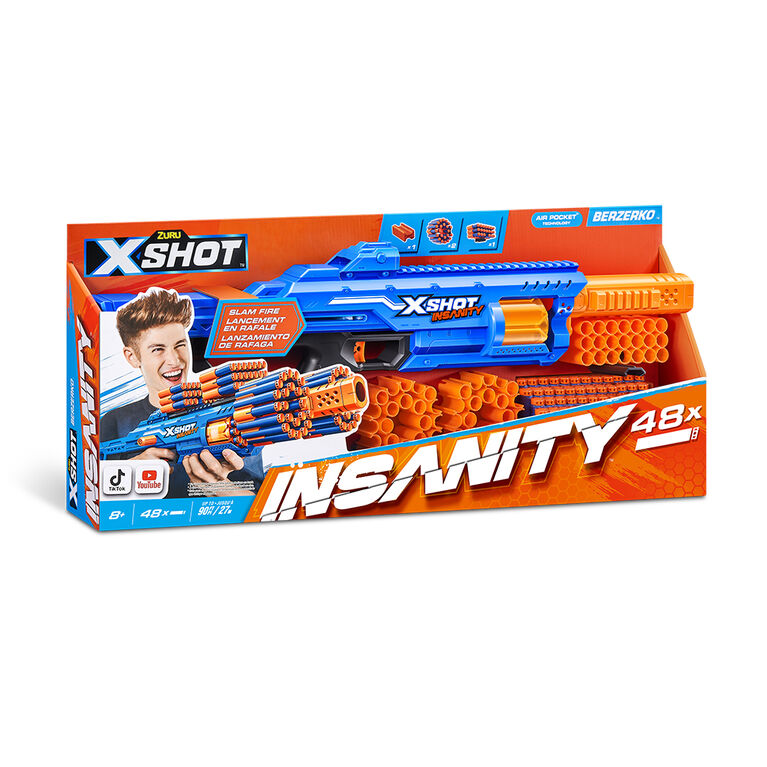 X-Shot Insanity Bezerko (48 Darts) by ZURU