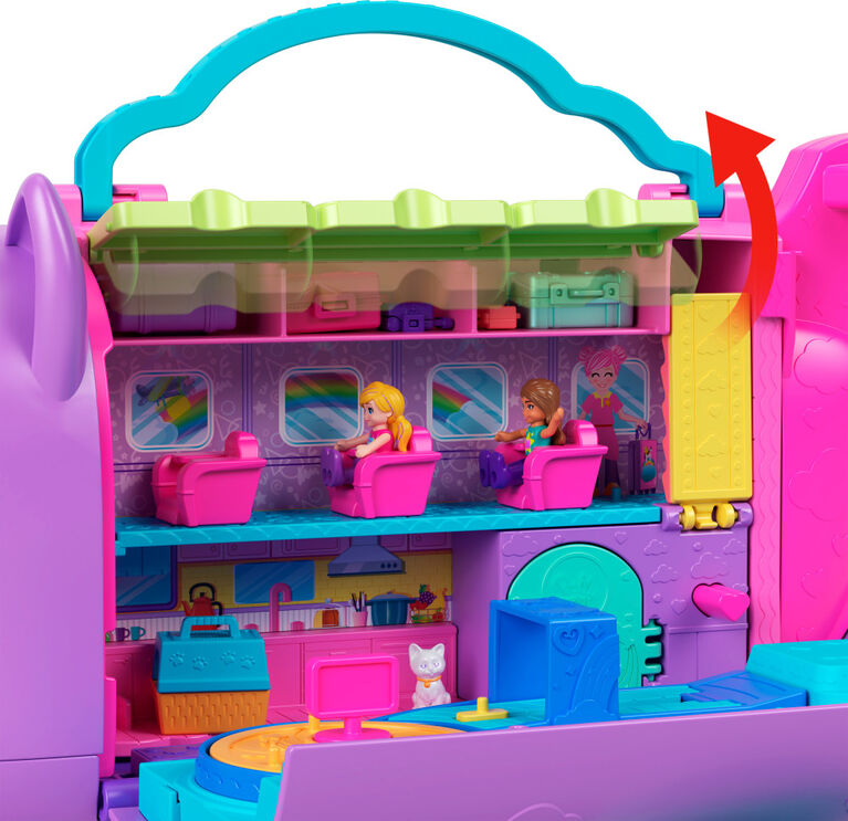 Polly Pocket-Avion Chaton Transformable-Coffret avec 2mini-figurines