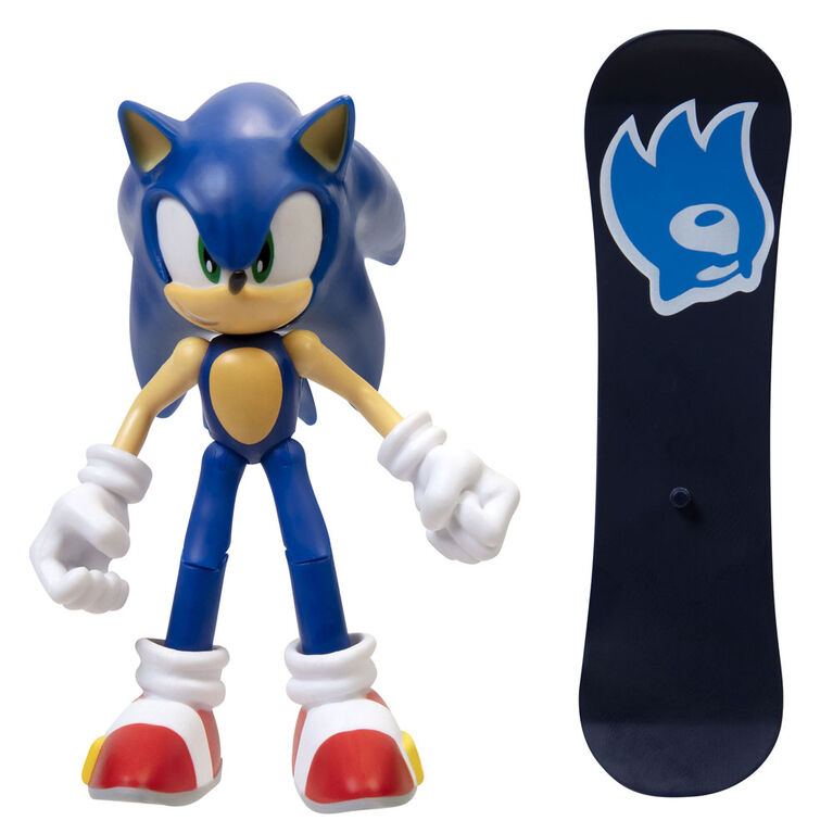 Sonic 4 Inch Figures - Modern Sonic With Snowboard