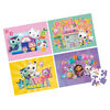 Gabby's Dollhouse, 4 Jigsaw Puzzle Bundle 48-Piece Easy Cartoon Netflix Original Show with Portable Rope Gift Box,