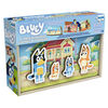 Bluey, 4-Pack of Wooden Puzzles with Bingo, Mum, and Dad Characters, 24 Piece Jigsaw Toy Gift Set