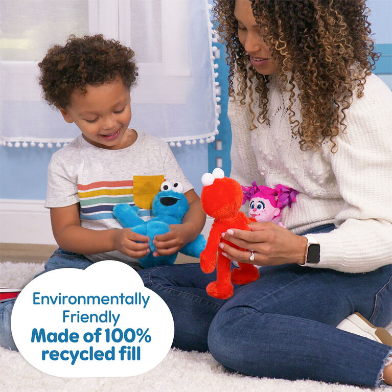 Sesame Street Friends 8-inch Elmo Sustainable Plush Stuffed Animal