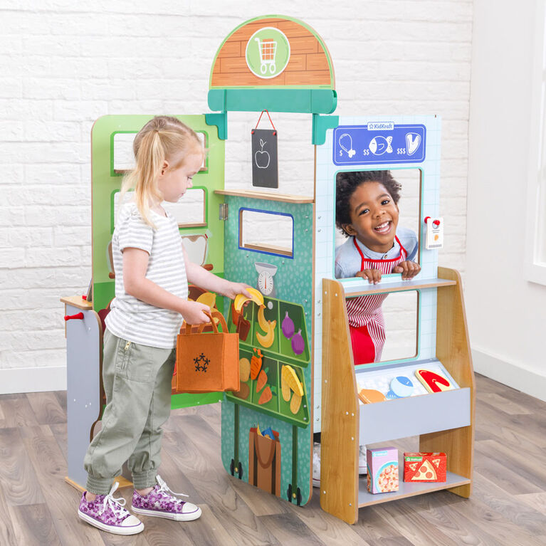 KidKraft Let's Pretend Grocery Store Pop-Up with EZ Kraft Assembly