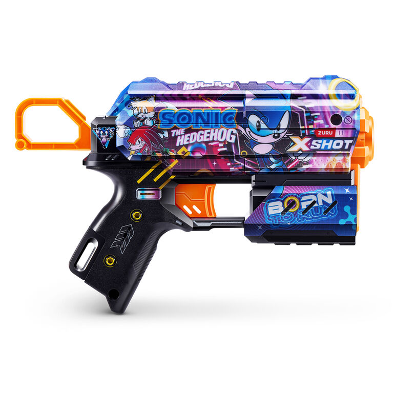 XSHOT SKINS FLUX Sonic The Hedgehog Blaster (8 Air Pocket Technology Darts) by ZURU