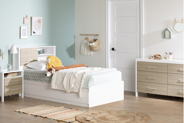 Munich 2-Drawer Nightstand WH Soft Elm