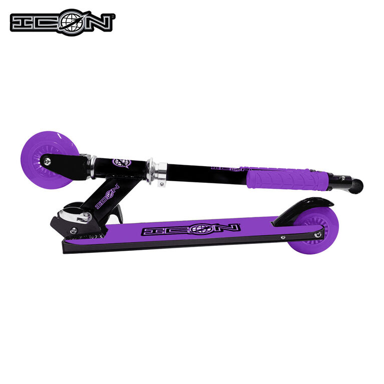 Icon Supreme 100Mm Light Up Wheel Scooter - Purple