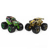 Monster Jam, Monster trucks Grave Digger vs Max-D officiels qui changent de couleur en métal moulé, échelle 1:64