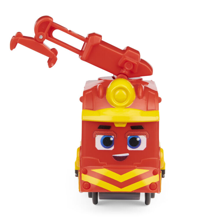 Mighty Express, Petit train Push and Go Milo le mécano avec wagon de  cargaison, jouets pour enfants à partir de 3 ans