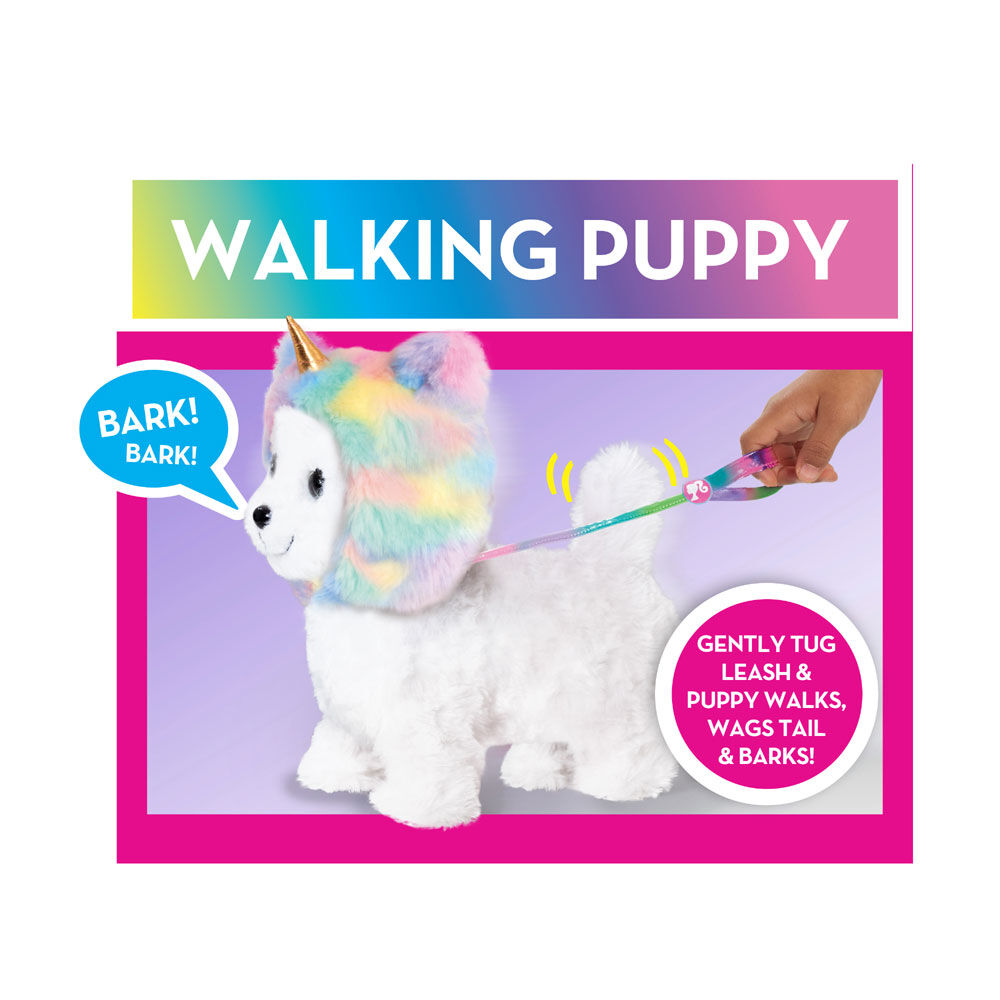 Barbie Walking Puppy with Unicorn Hat