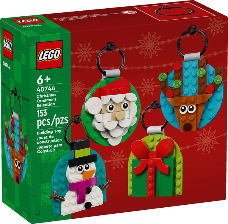 LEGO Sélection d'ornements de Noël Décorations suspendues avec cadeau, bonhomme de neige, renne et père Noël 40744 LEGO Sélection d'ornements de Noël Décorations suspendues avec cadeau, bonhomme de neige, renne et père Noël 40744