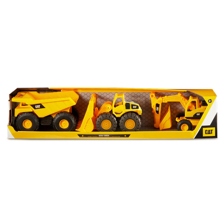 Cat Mini Crew 3 Pack - Dump Truck, Wheel Loader, & Excavator