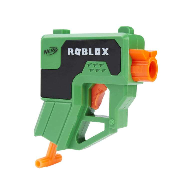 Nerf Roblox Phantom Forces : Boxy Buster, blaster à fléchettes, poignée d'amorçage, 2 fléchettes Nerf Elite, code pour article virtuel