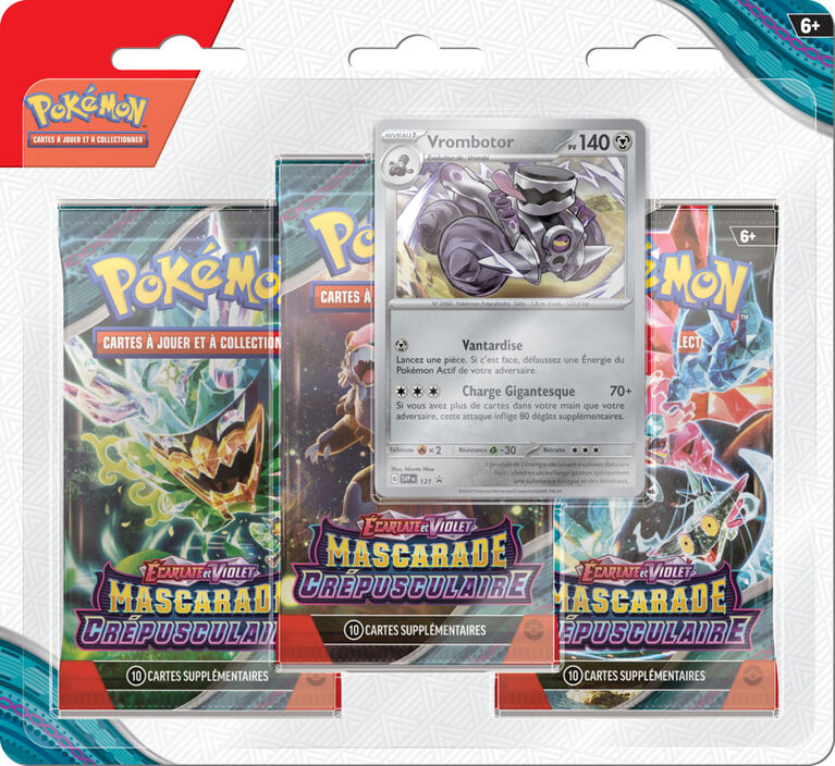 French Pokemon SV6 "Twilight Masquerade" 3 Pack Blister - French Edition