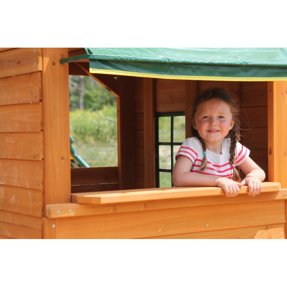 ridgeview clubhouse deluxe wooden swing set
