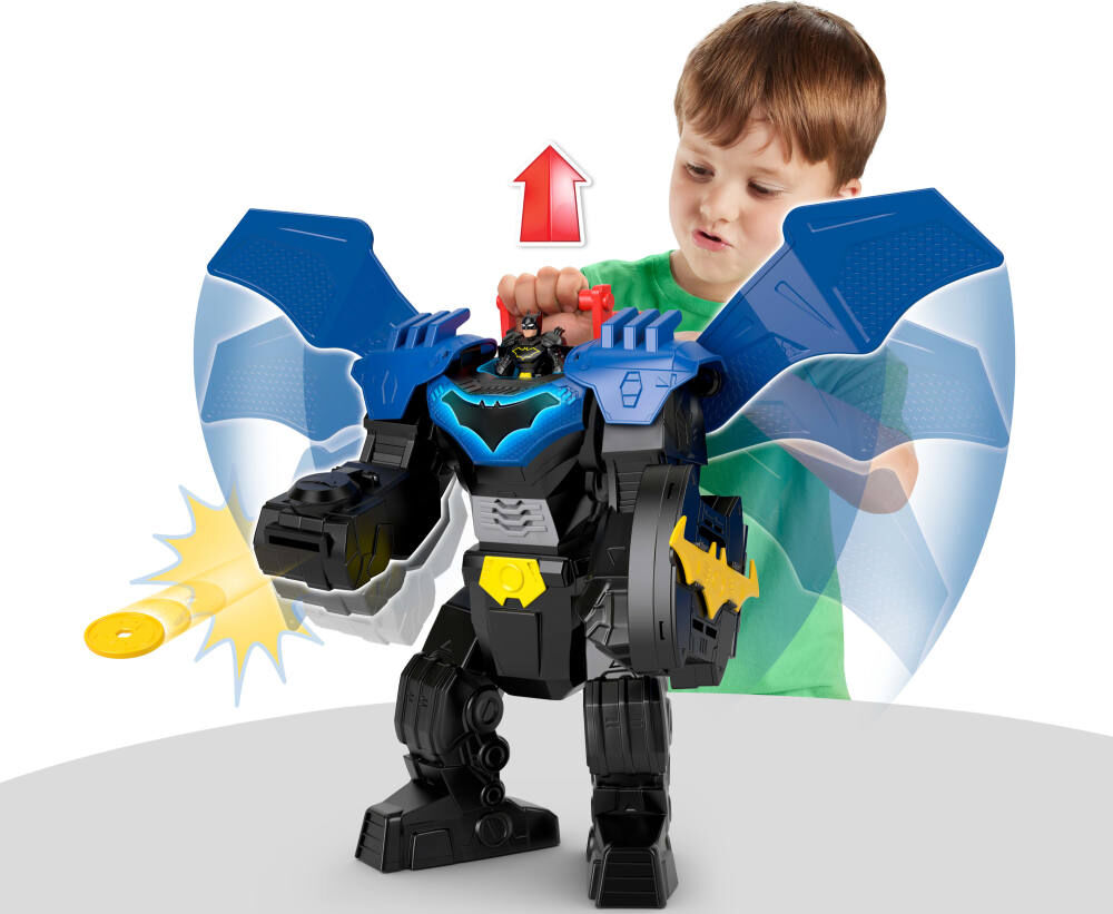 Fisher-Price Imaginext DC Super Friends Batman Flight Mech Toy with Lights, Sounds & Action Figure