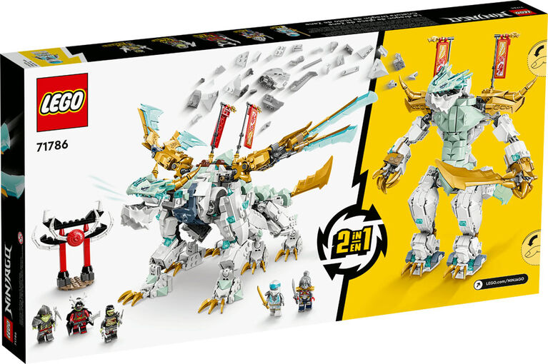 LEGO NINJAGO Zane's Ice Dragon Creature 71786 Building Toy Set (973 Pieces)