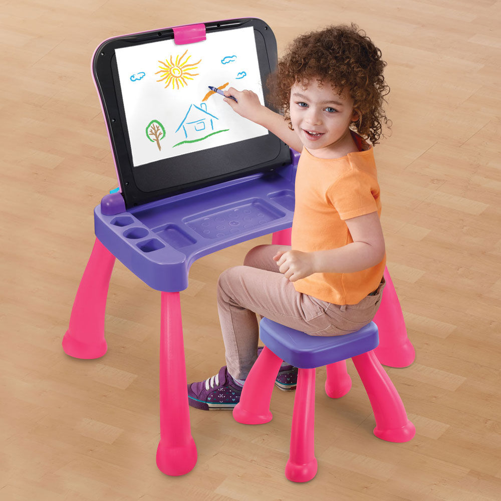 vtech touch learn activity desk deluxe pink