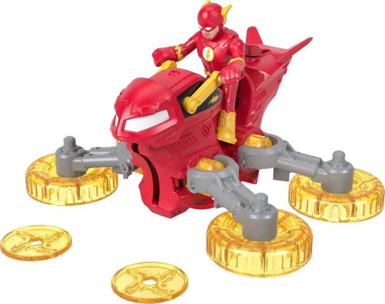 Fisher-Price Imaginext DC Super Friends Batman and The Flash Figure Set with Transforming Motorcycle, 8 Pieces