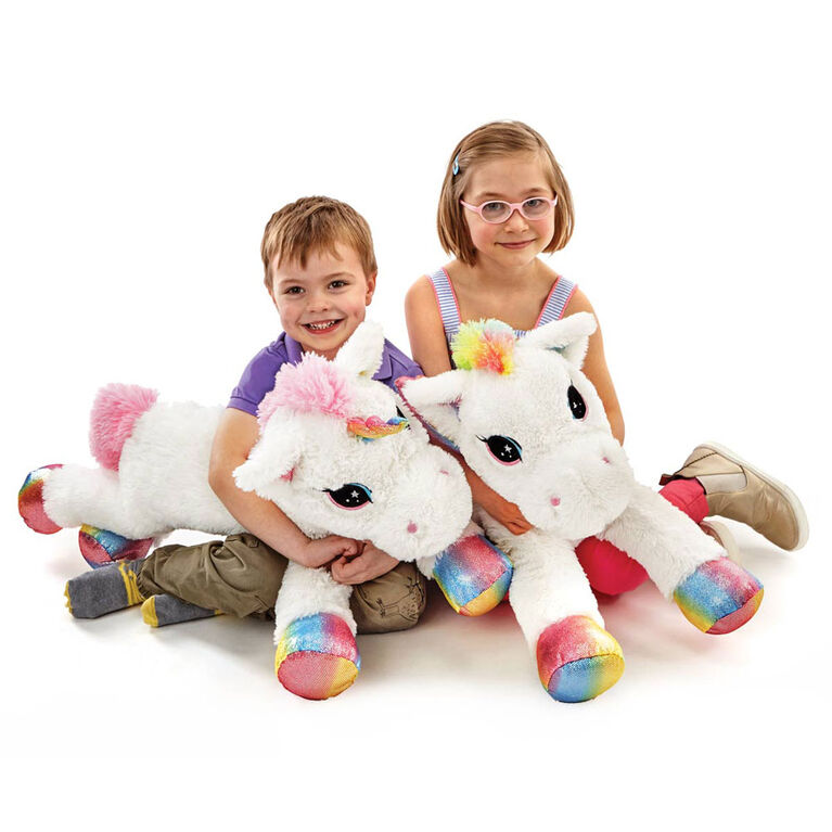 Peluche licorne de 80 cm de Snuggle Buddies Lying Large Dreamy Friend - Notre exclusivité