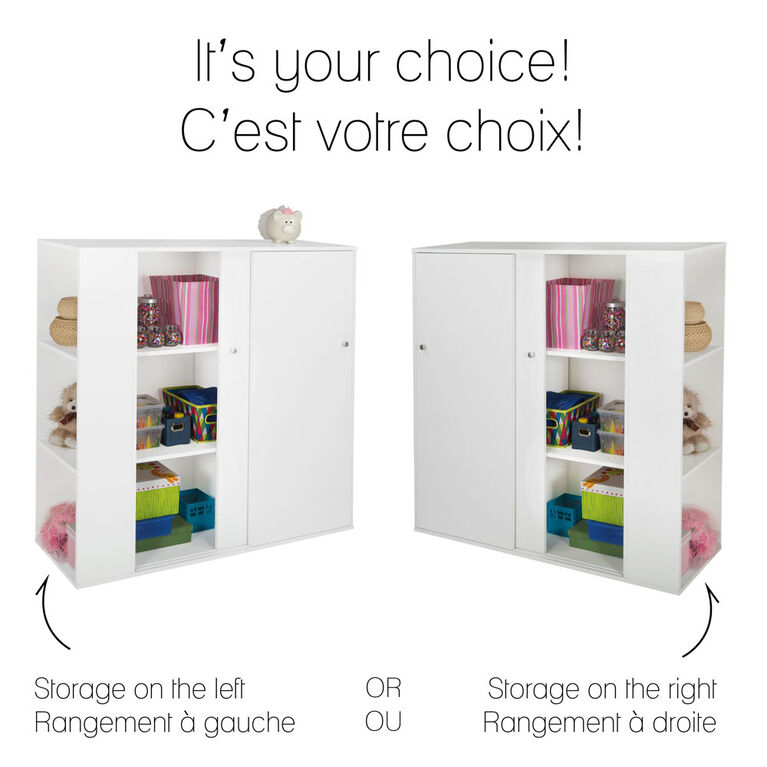 Crea Kids Storage Cabinet With Sliding Doors Pure White Toys R